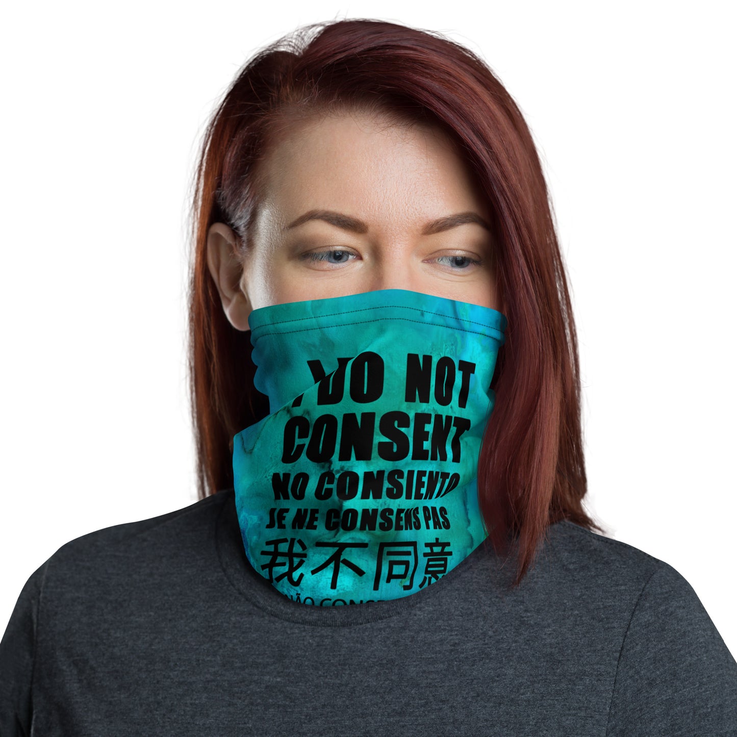 "I DO NOT CONSENT" Neck Gaiter: Watercolor Edition