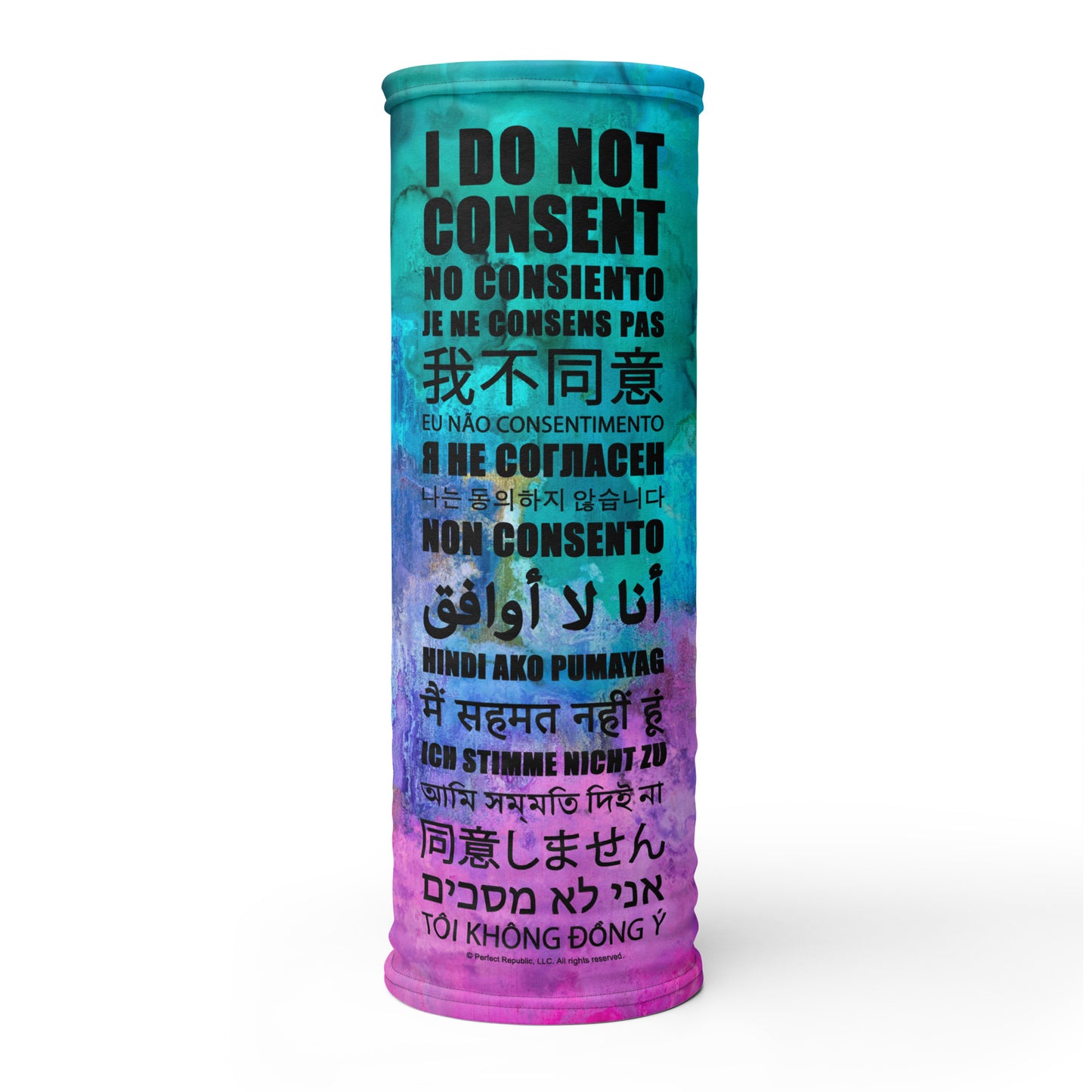 "I DO NOT CONSENT" Neck Gaiter: Watercolor Edition