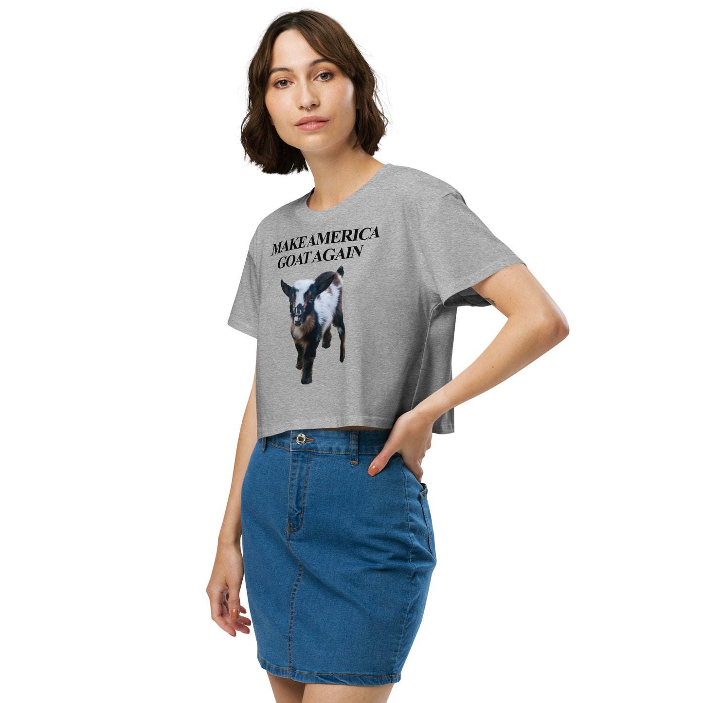 MAKE AMERICA GOAT AGAIN Women’s crop top