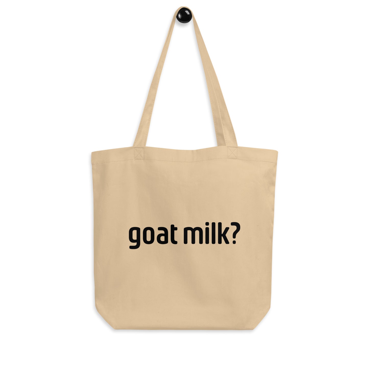 "goat milk?" Eco Tote Bag in Oyster (Cream)