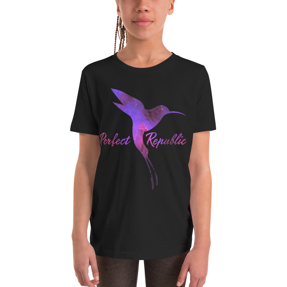 Perfect Republic's Space-Hummingbird Youth Short Sleeve T-Shirt