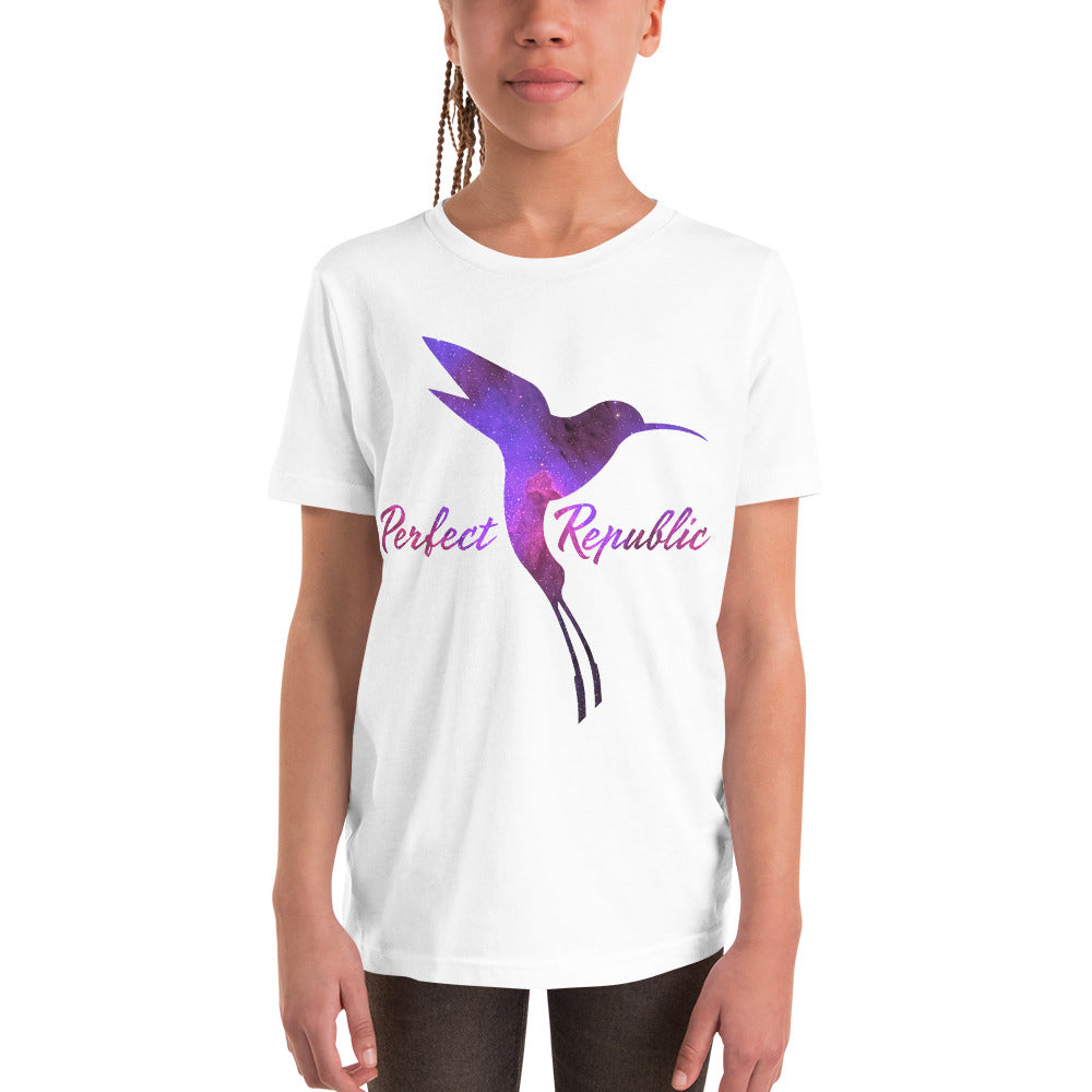 Perfect Republic's Space-Hummingbird Youth Short Sleeve T-Shirt