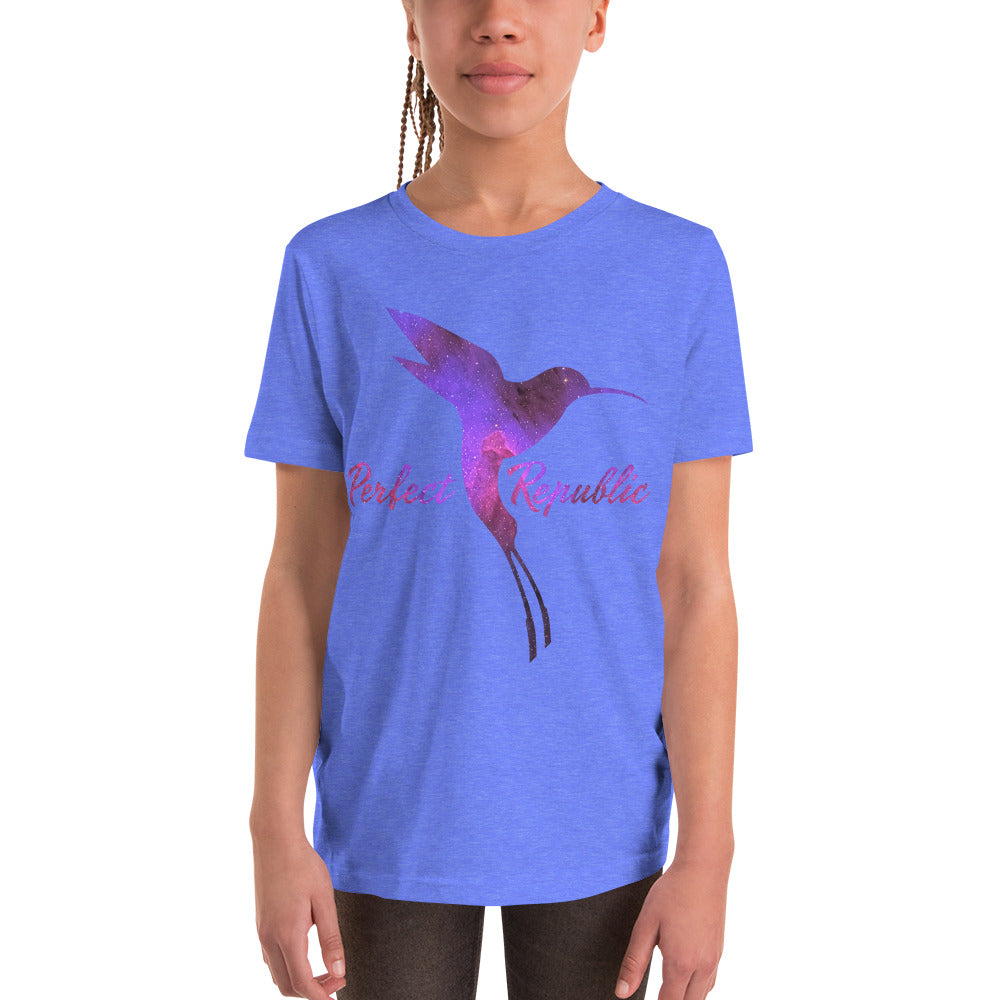 Perfect Republic's Space-Hummingbird Youth Short Sleeve T-Shirt
