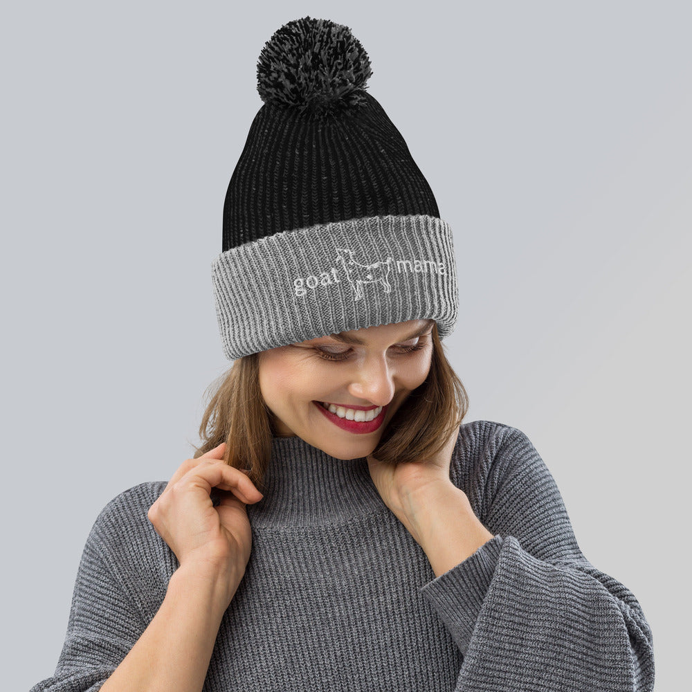 "goat mama" Pom-Pom Beanie