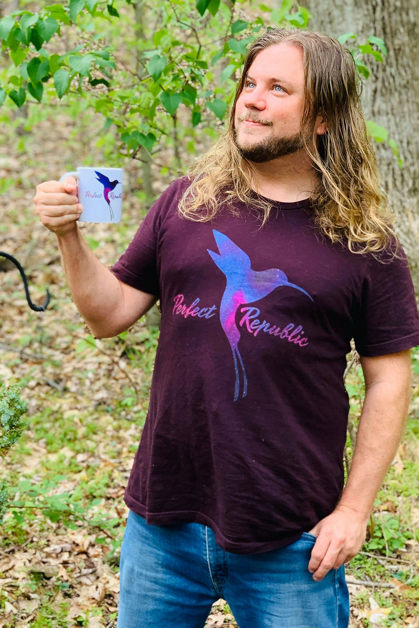 The Original Perfect Republic Space-Hummingbird Short-Sleeve Unisex T-Shirt