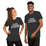 "I survived #TrumpPlague but my job didn't." Short-Sleeve Unisex T-Shirt