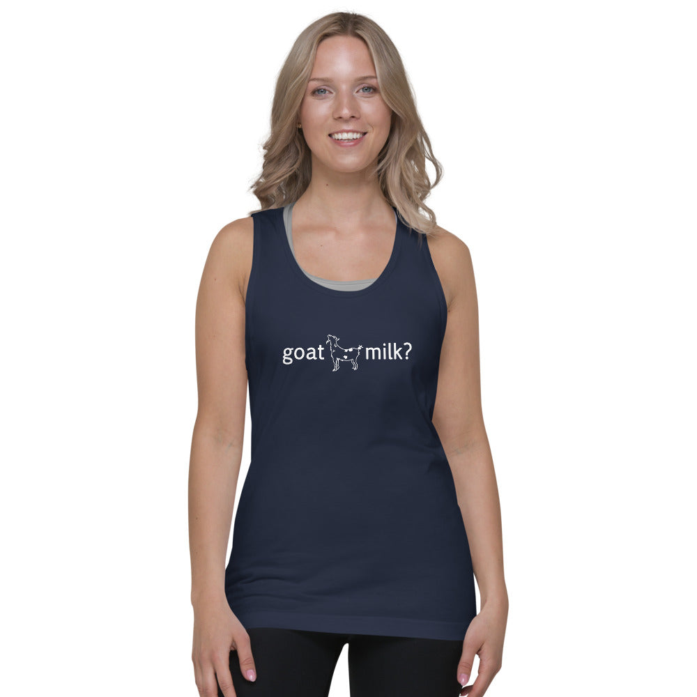 "goat milk?" Classic tank top (unisex) by Goat Milk Revolution