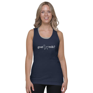 "goat milk?" Classic tank top (unisex) by Goat Milk Revolution